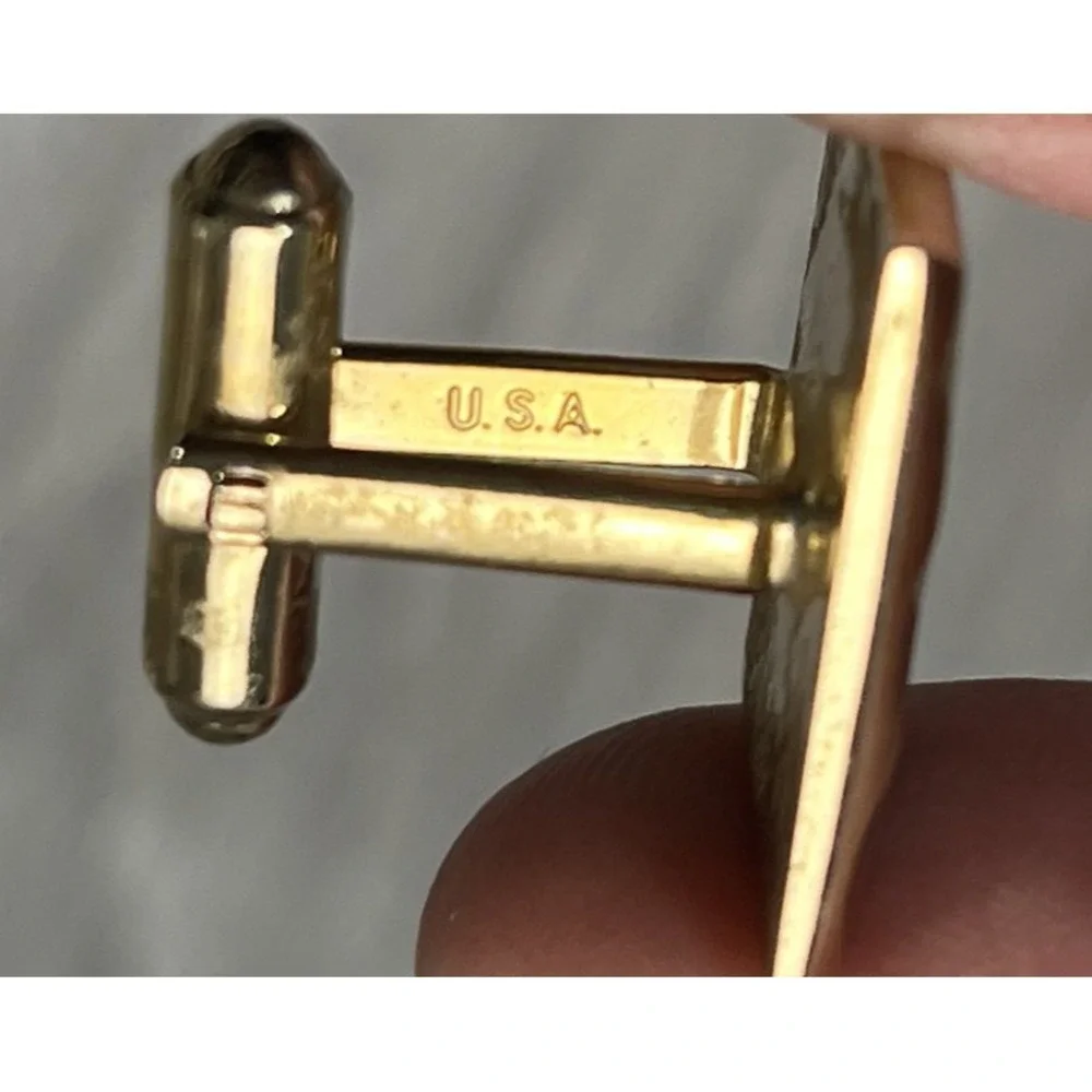 Vintage Hickok Gold Tone Initial‎ J Cufflinks USA Monogrammed Letter Cuff Link